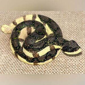 Land & Sea Nature Series Rattlesnake Mini Figurine coiled rattler - shelf sitter